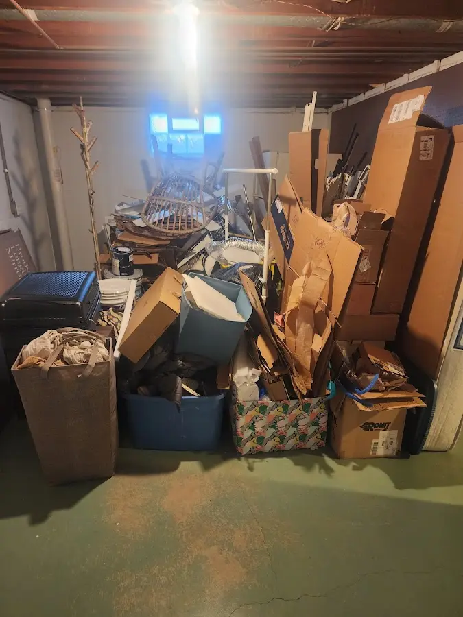 Roll-off dumpster container at job site for Roll Off Dumpster Rental in Hoopeston